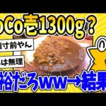 【2ch面白いスレ】彡(^)(^)「カレーハウスCoCo壱番屋さんのカレーライス1300g食う？余裕やろ！w→結果