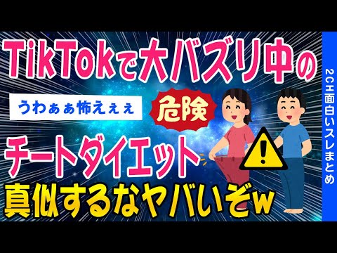 【2ch面白いスレ】米国のチートダイエットTikTokで大流行…真似したらヤバいぞww【ゆっくり解説】