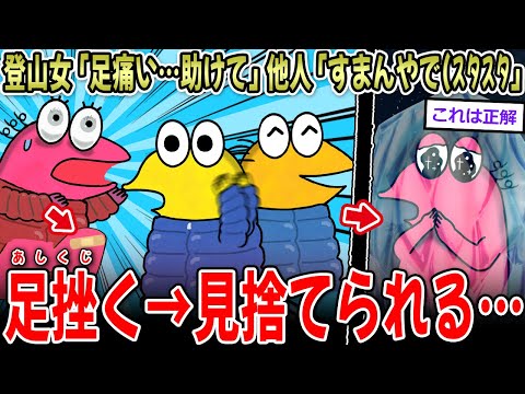 【恐怖】登山女「足挫いた…助けて」他人「すまんやで」ｽﾀｽﾀ←登山舐めた結果が怖すぎる…【2ch面白いスレ】