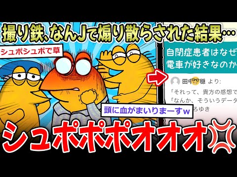 【2ch面白いスレ】撮り鉄、何するも自爆→悪魔のなんＪ民に煽られまくる…→「ポーー！」「シュポポポｗ」