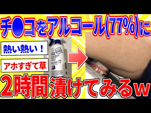 チ●コを消毒アルコールに漬けてみた結果…【2ch面白いスレゆっくり解説】