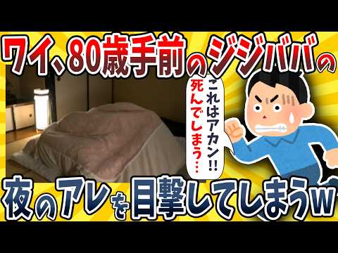 【2ch面白いスレ】ワイ、80歳手前のジジババの夜のアレを目撃してしまい気分が悪くなるwwww【ゆっくり解説】