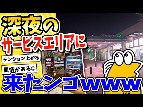 【2ch面白いスレ】深夜のサービスエリアきたンゴwww