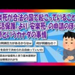 【2chまとめ】安楽死が合法の国で起こっていること…『生活保護』より『安楽死』の申請のほうが簡単というカナダの事情  【ゆっくり】