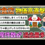 【2chまとめ】【悲報】飲食店、物価高が直撃し倒産件数がが過去最多に【ゆっくり実況】